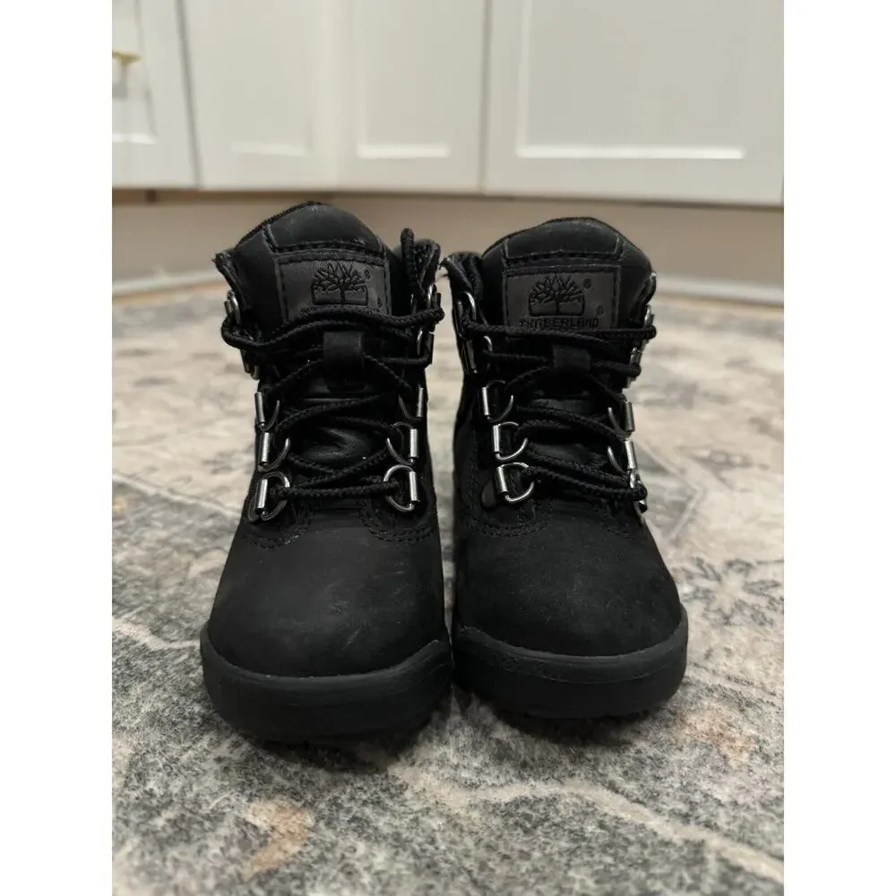 Timberland 6 inch‎ Field Boots - Toddler/baby Black Nubuck size 5C With Bonobos